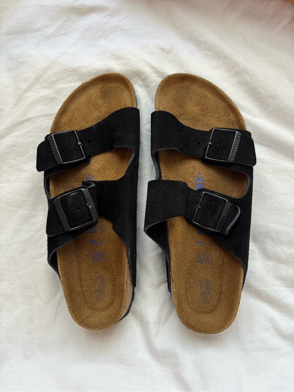 Birkenstock Black Suede Arizona Sandals